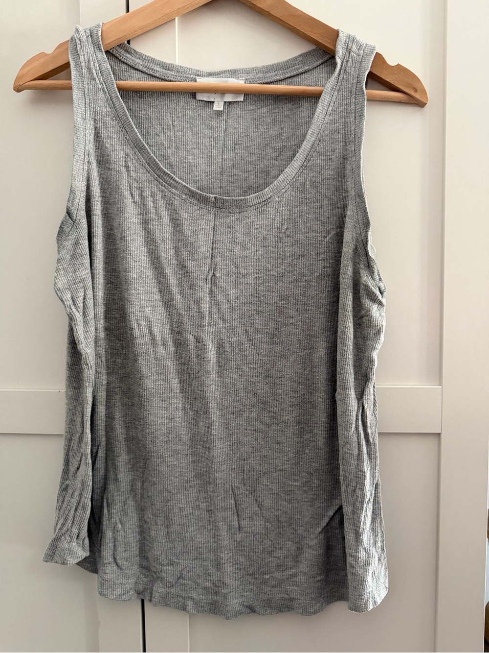 Soma wknd Light Gray Ribbed Scoop Neck Tank